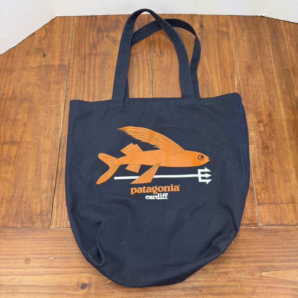 Vintage Patagonia Cardiff Flying Fish Canvas Tote Bag Rare